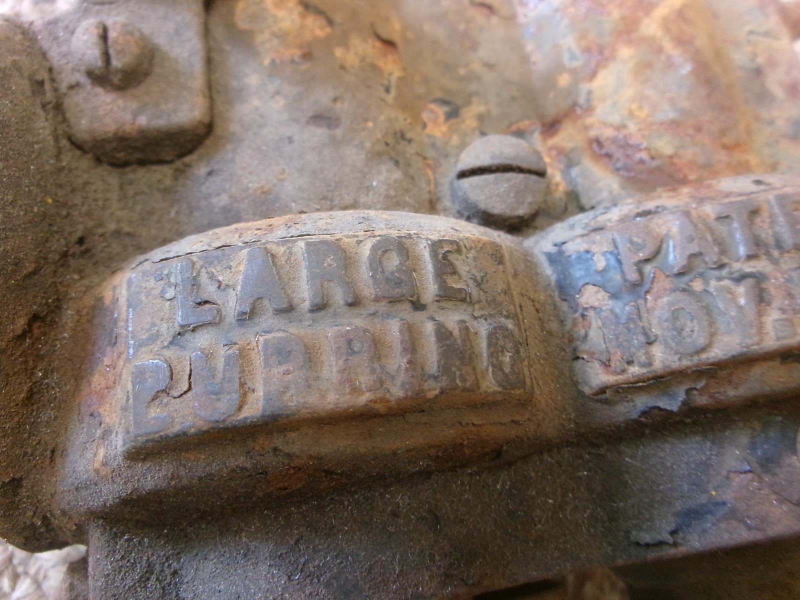 1867 ANTIQUE PECK STOW & WILCOX CO. METAL WORKING TOOL LARGE BURRING HAND CRANK