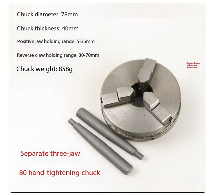 Simple Lathe for Woodworking 80 Prayer Beads with Three/four Claw Tailstock