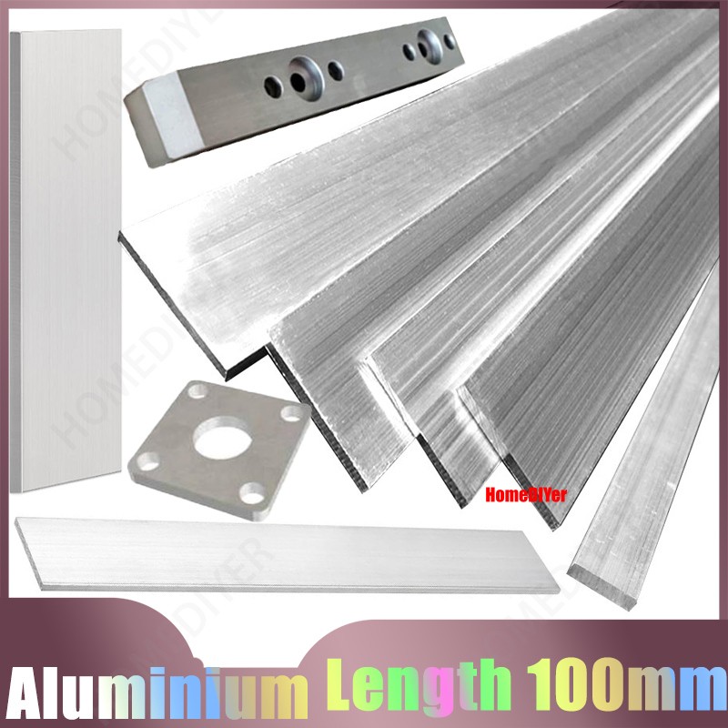 Aluminium Flat Bars Strips Metal Plate 100mm Length 6mm –100mm Wide Cut To Size
