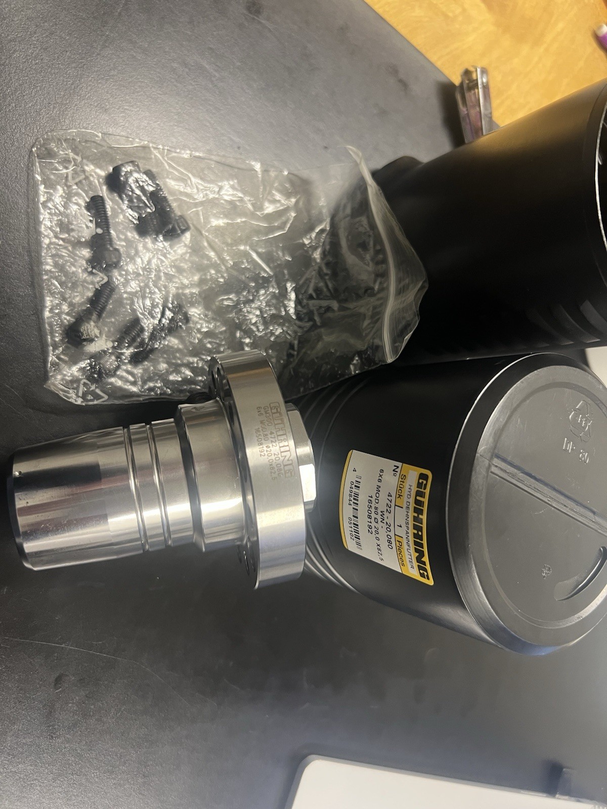 Guhring HSK80 Shrink Fit Endmill Holder 4722-20,080 WN 6×6 MOD.80 20×82.5 165082