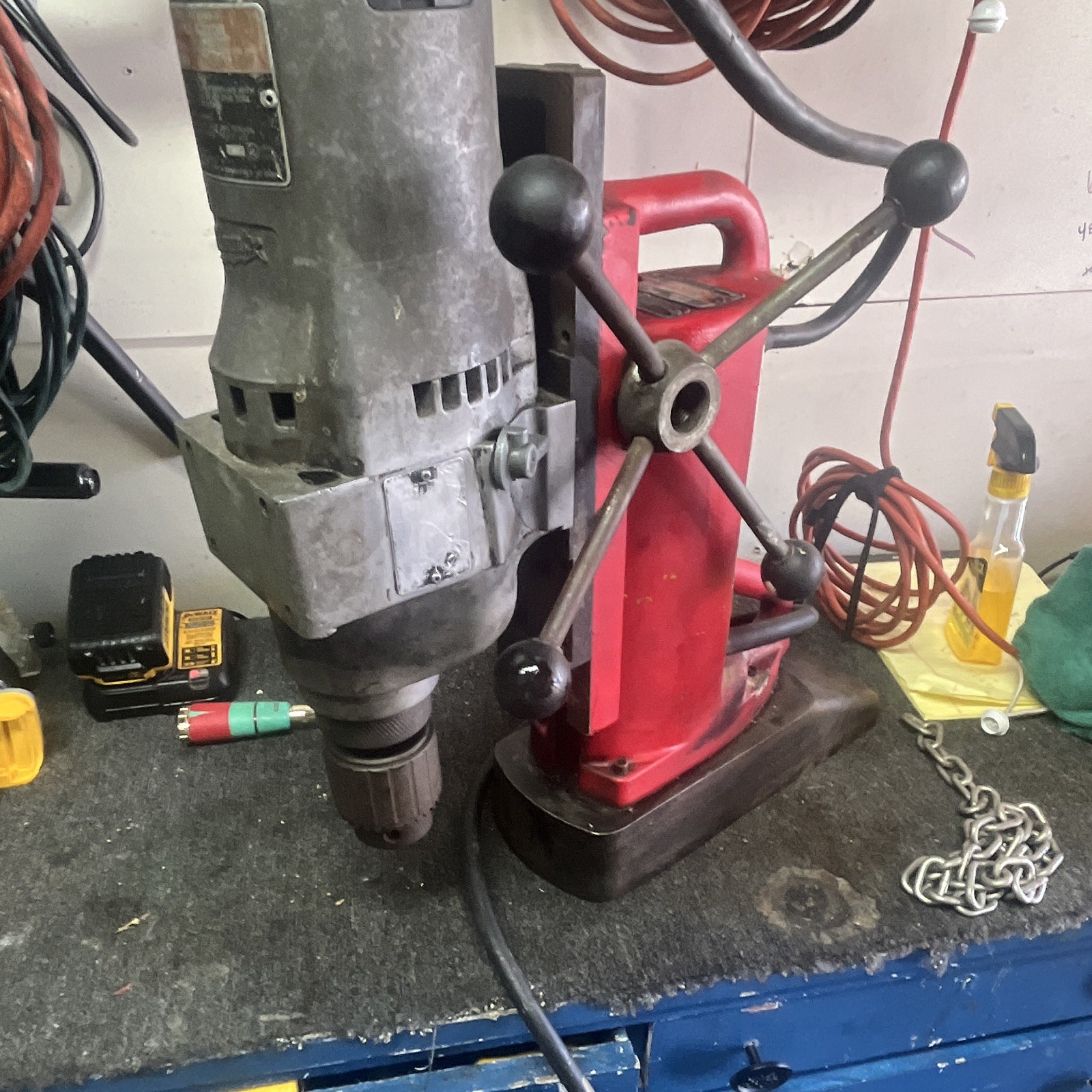 Magnetic Drill Press Electric Manual 3/4in Chuck 120V 1HP 450RPM 2MT