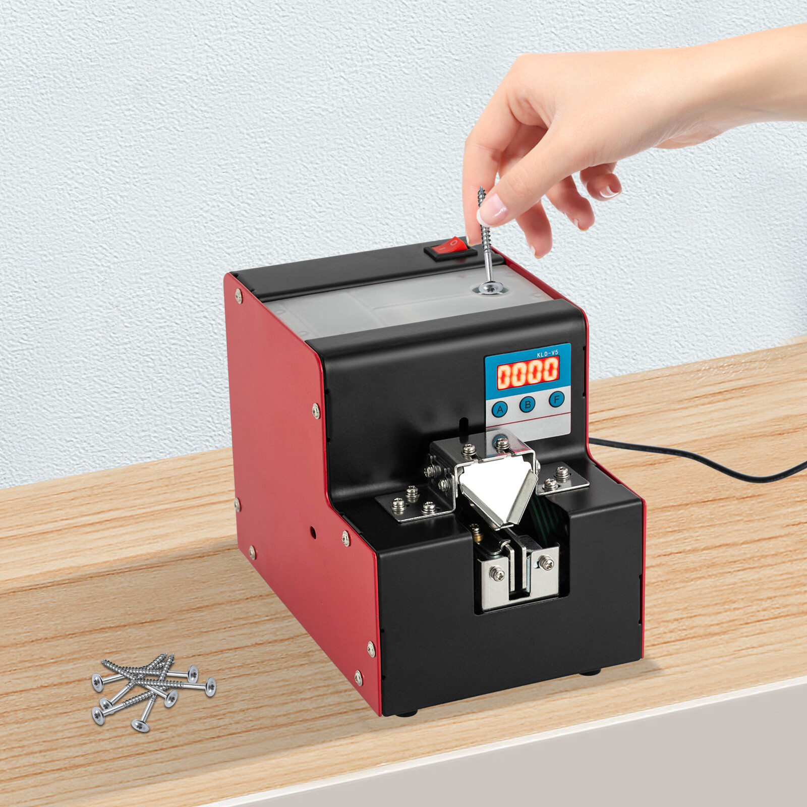 Automatic Screw Feeder Machine Adjustable Rail For 0.04″-0.2″ Dia. 0.79″ length