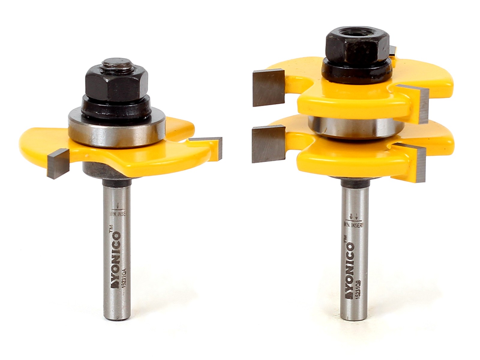 1/4″ Plywood Panel 2 Bit Tongue & Groove Router Bit Set – 1/4″ Shank – Yonico 15
