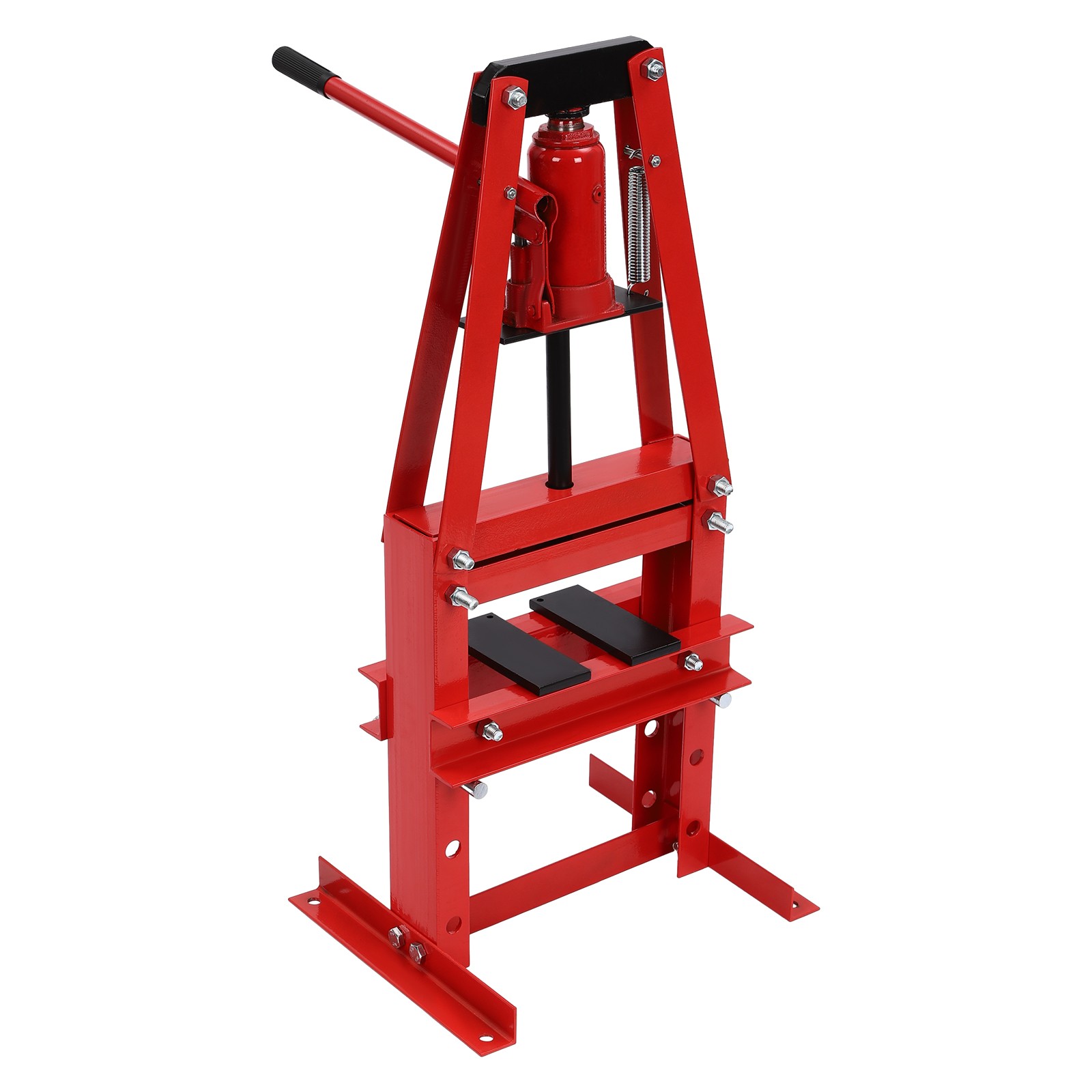 6 Ton Hydraulic Shop Press with Gauge & Press Plates A-Frame Benchtop Press Tool