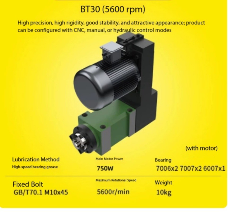 Modification of A Boring, Milling, and Drilling Machine Spindle Head Witha Motor
