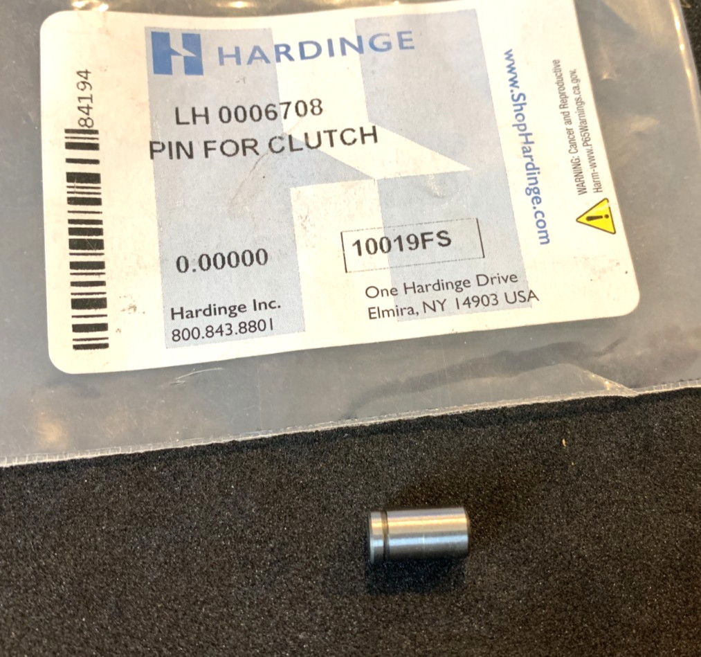 HARDINGE HLV LATHE ORIGINAL PIN FOR CLUTCH LH 0006708 NEW OLD STOCK
