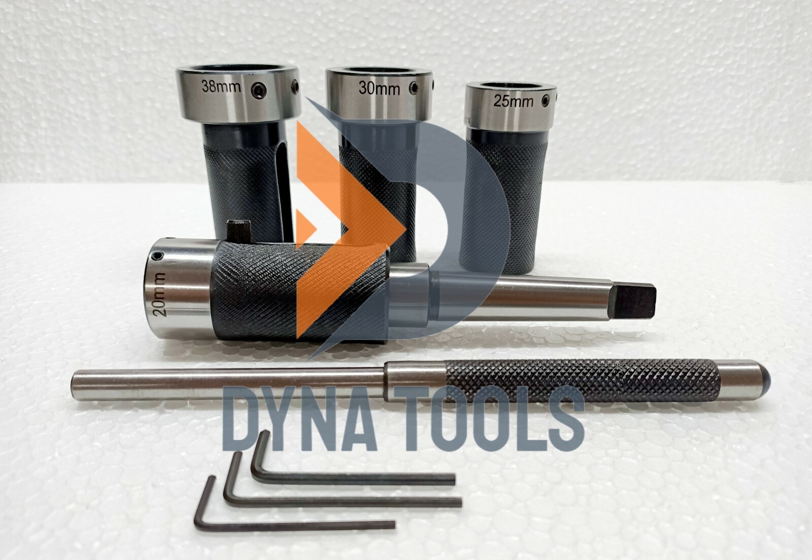 Lathe Tailstock Die Holder 8 Pcs Set MT2 Shank Holds 4 Metric & 4 Imperial Dies