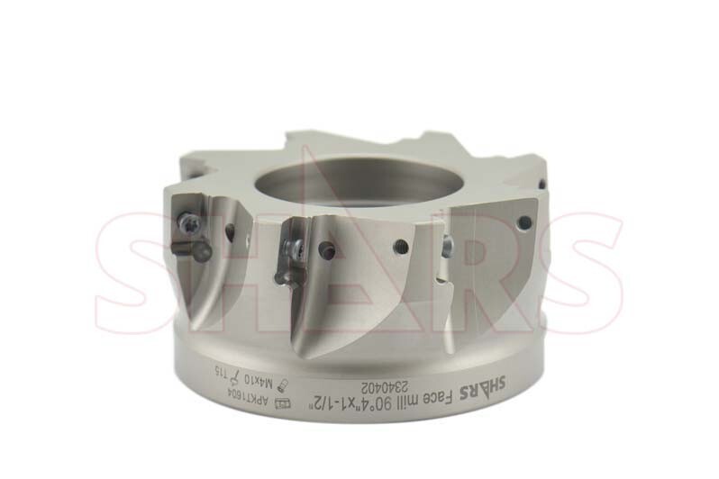 Shars 4″ Coolant Thru 90° Indexable Face Mill APKT 1604 8 Flutes New #[