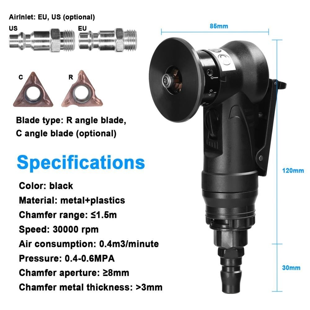 Pneumatic Chamfering Machine Carpenter Chamfering Tool Portable Handheld C2R8 ]
