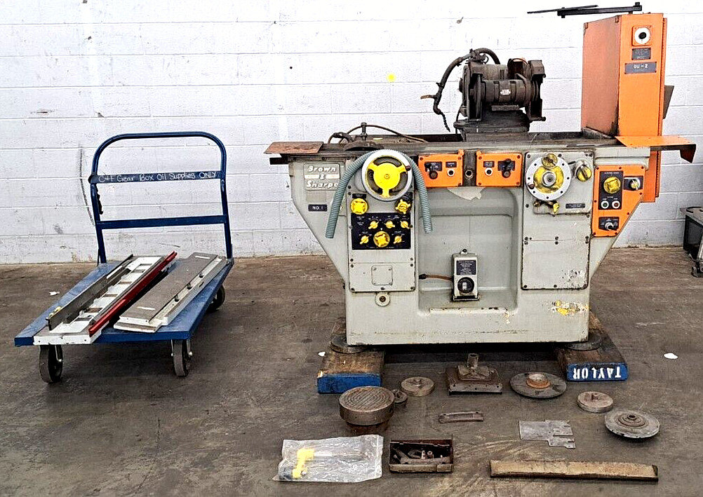 BROWN & SHARPE NO. 1 521-1-425 SURFACE GRINDER 480V PHASE 3 GE MOTOR