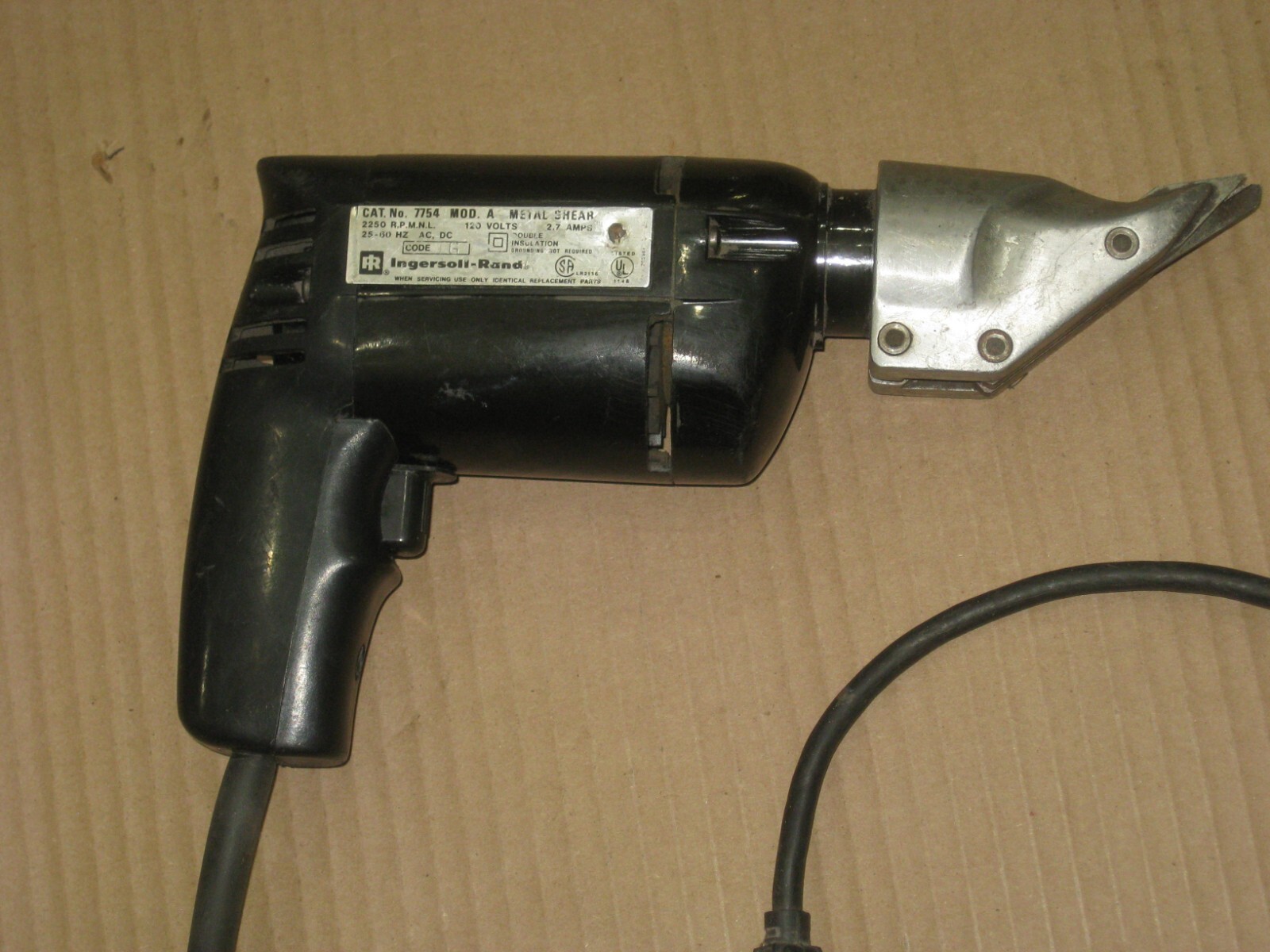 Ingersoll Rand Model 7754 Corded Electric Metal Shear – Good Condition