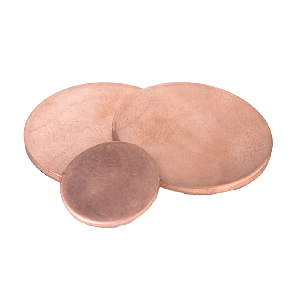 Solid Pure Copper Disc Blank Cut Round Sheet Plate Thick 0.5-3mm Dia 10mm-200mm