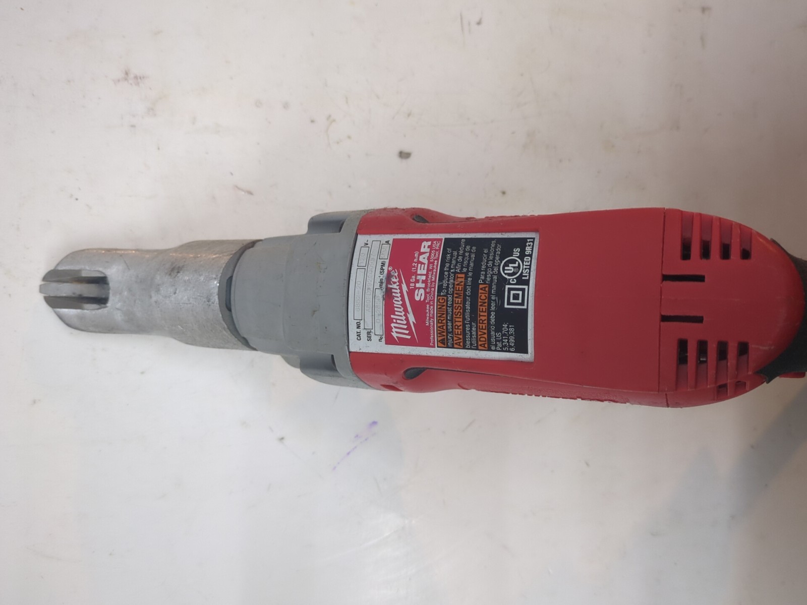 Milwaukee 6852-20 BROKEN 18-Gauge Sheet Metal Shear 6.8 Amp Motor BROKEN