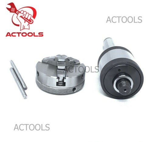 2MT Revolving Center 3 Jaw 2-1/2″ 65mm Self Centering Baby Lathe Chuck US