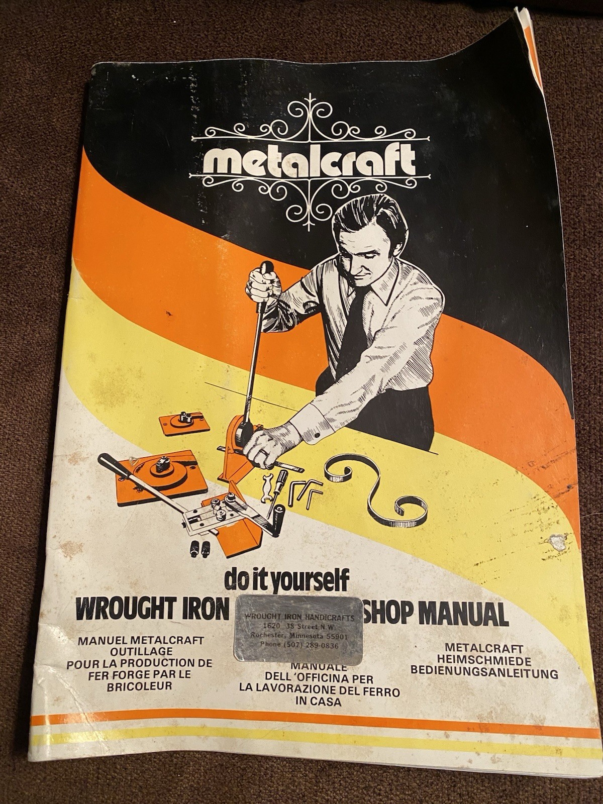 Vtg 70s MetalCraft Wrought Iron Handicrafts Practical Workshop Tool Set & MORE!!