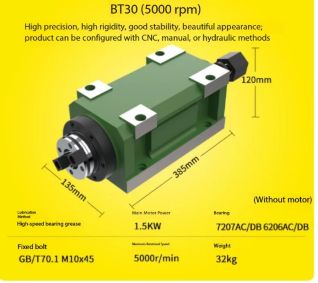 Modification of A Boring, Milling, and Drilling Machine Spindle Head Witha Motor