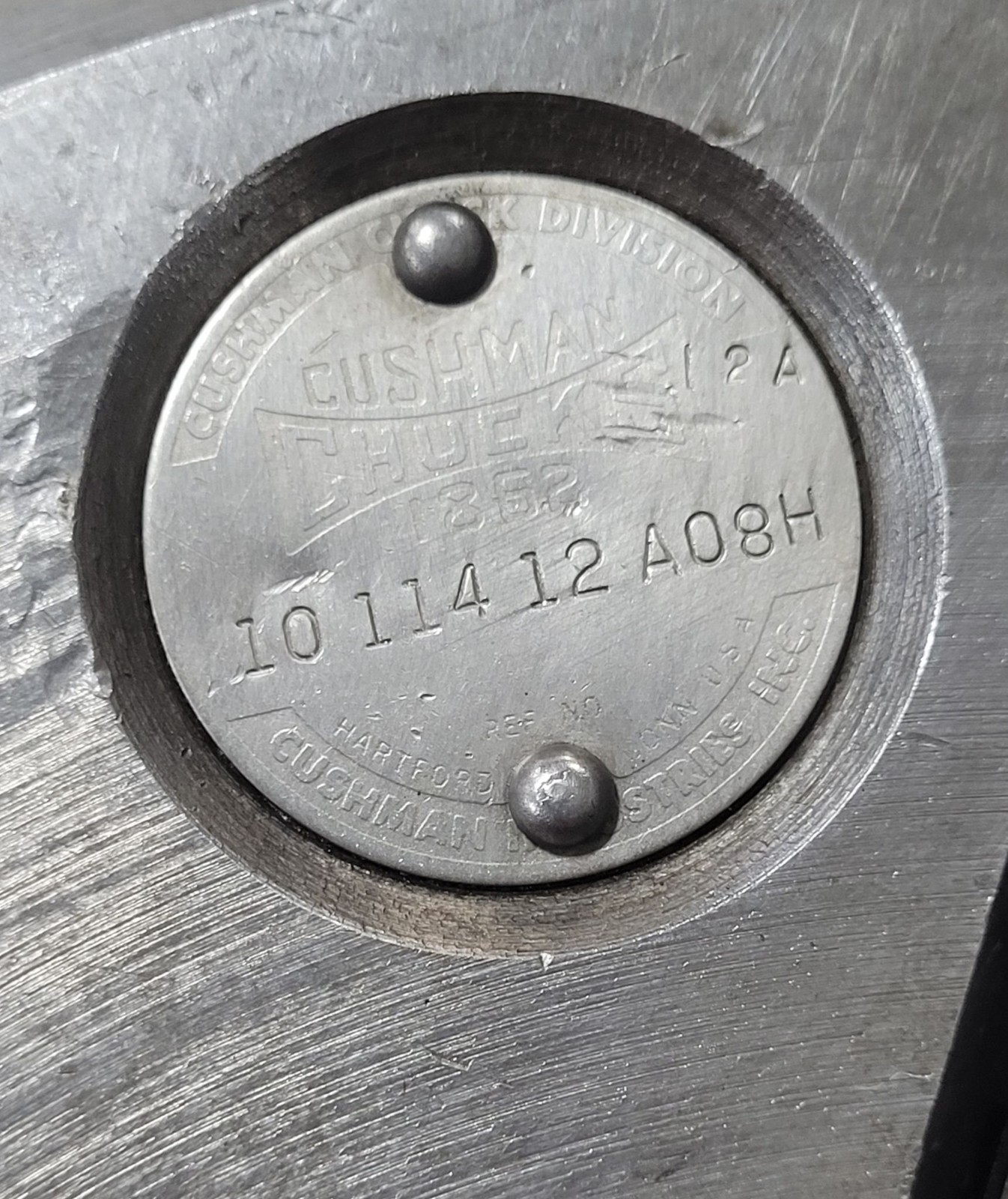 12in Cushman Lathe Chuck – 3 Jaws A1-8 Back