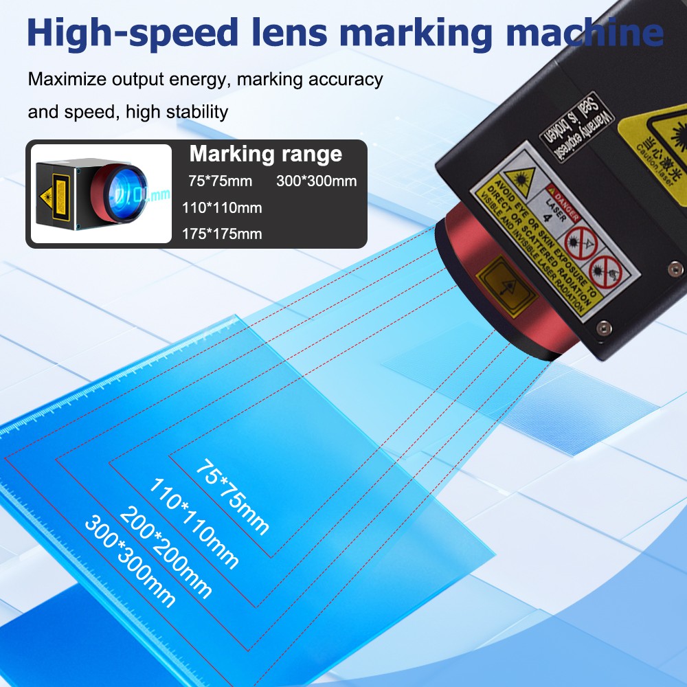 60W 2.5D JPT Mopa M7 Fiber Laser Marking Machine Metal Deep/Relief Engraver AU