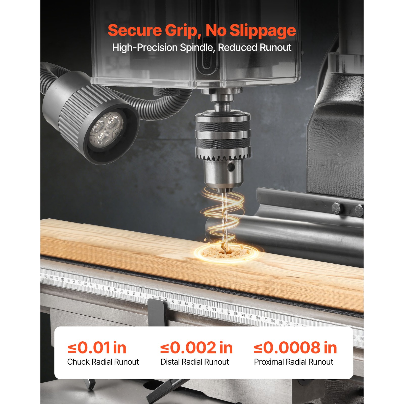 Uimoso 15.875 in Benchtop Mill Drill Machine, 2HP, 150-2560 RPM Milling Press