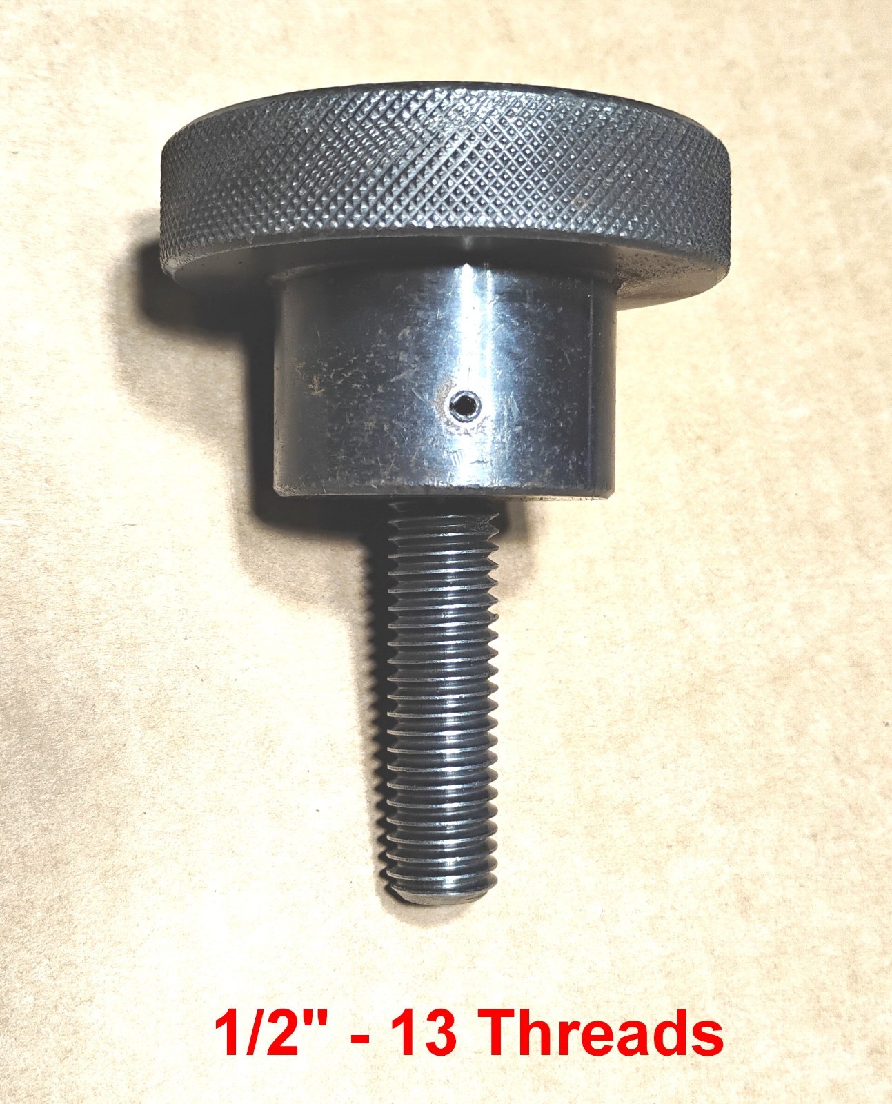 Vintage 2-1/2 Inch Diameter Round 1/2-13 Threads machine handle hand wheel part