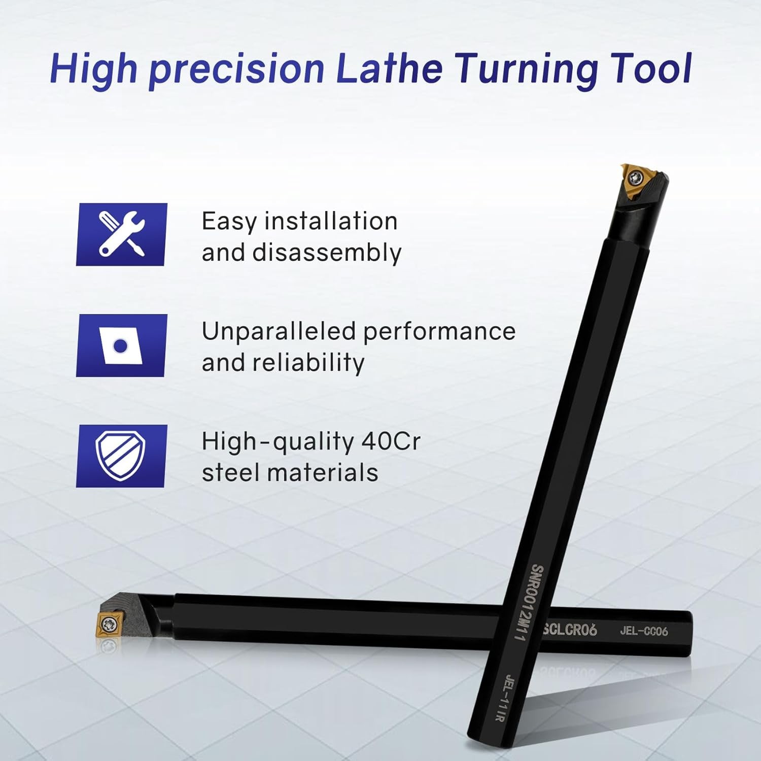 21-Piece Indexable Lathe Turning Tool Set – Precision Machining Kit 1/2” Shank