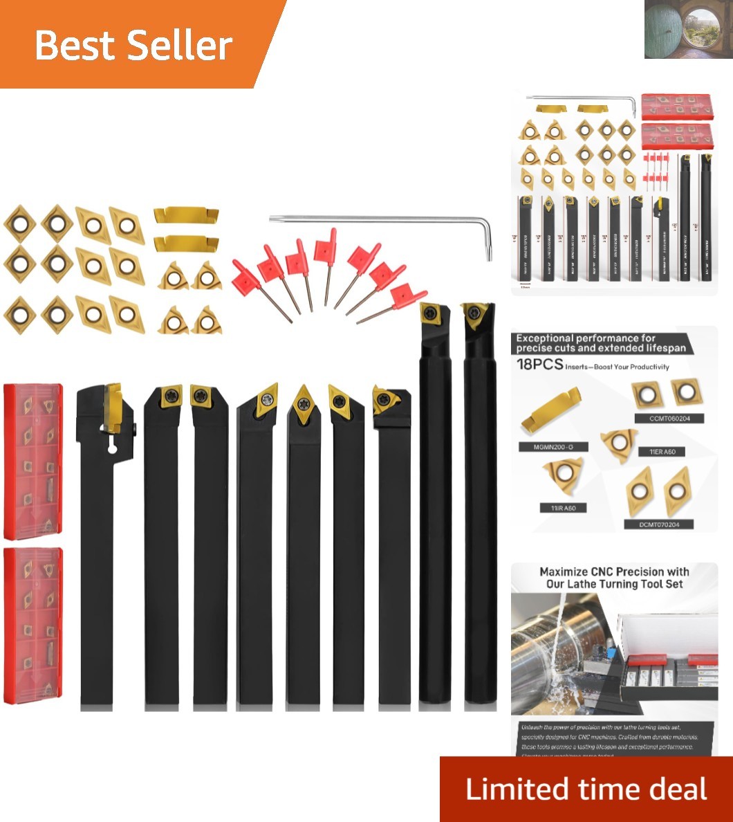 Versatile Lathe Turning Tool Set for Pros & DIYers—Smooth Cuts & User-Friendly