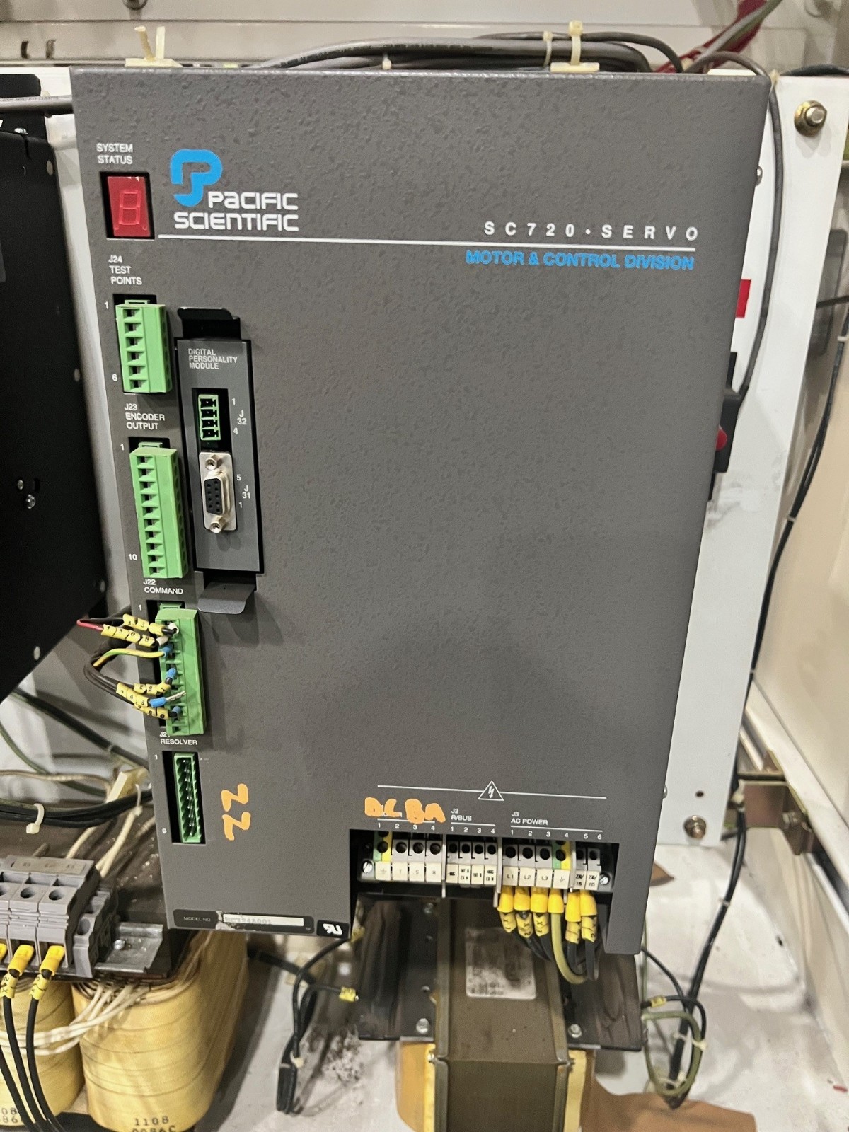 USED PEDDINGHAUS CNC DRILL LINE CONTROL, FAGOR, PACIFIC SCIENTIFIC, GE FANUC