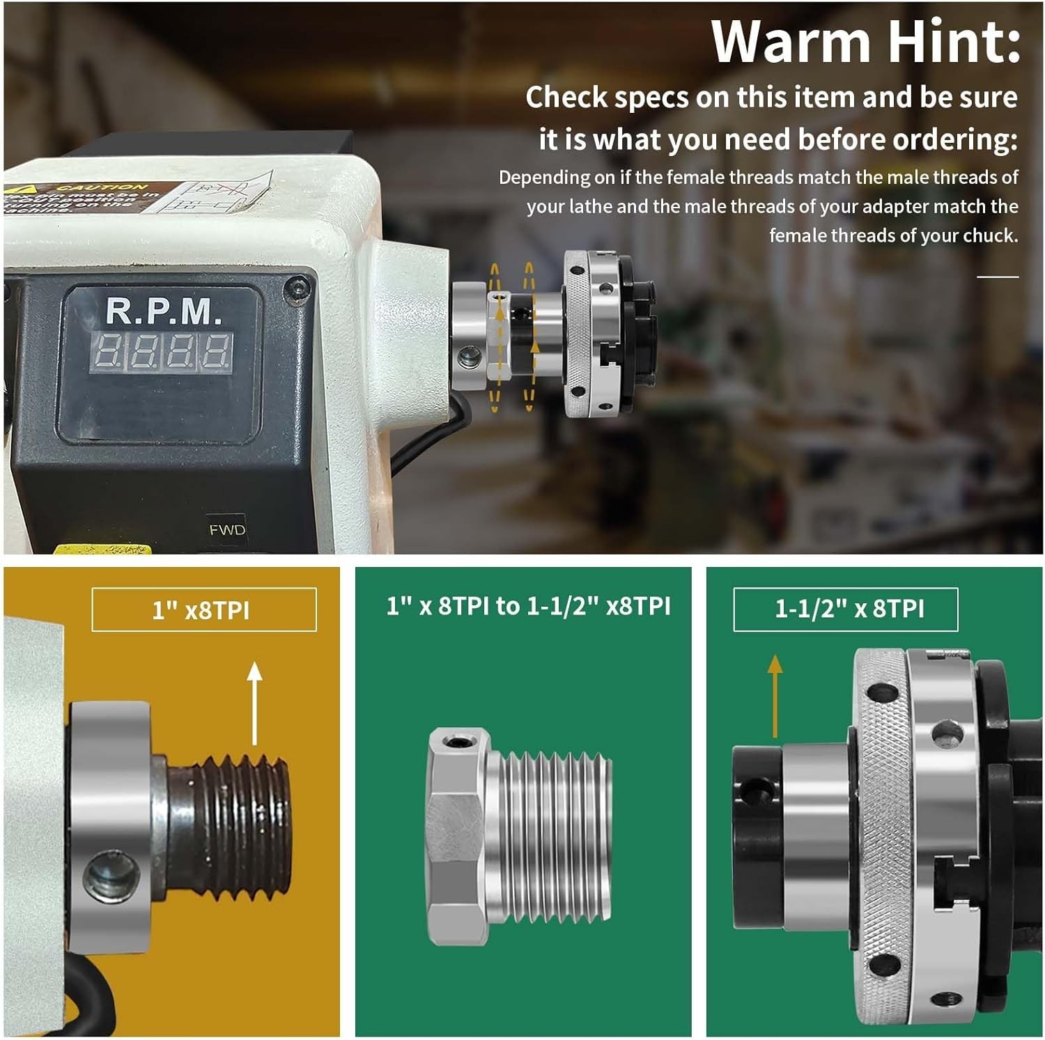Lightweight and Reliable Lathe Spindle Adapter for Seamless Woodworking Projects
