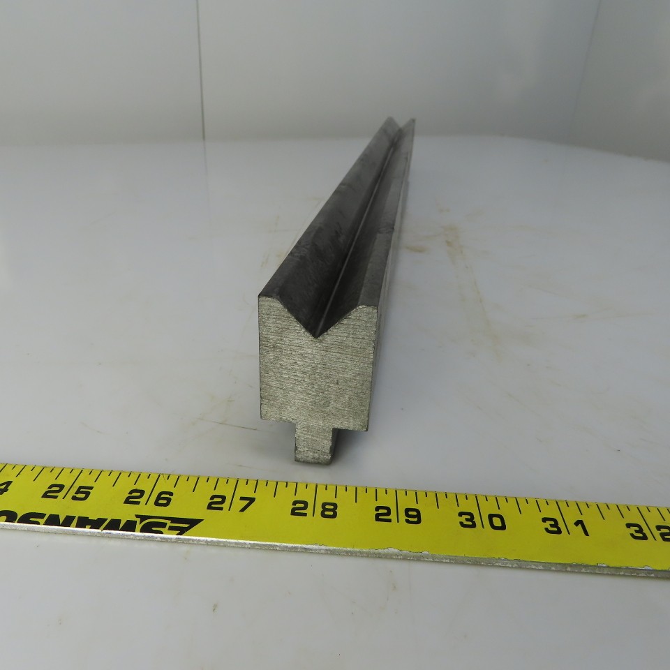 25-1/4″ Press Brake Forming V Angle Die Block 7/8″ opening 2-3/8″ Ht. 1-3/8″ Th