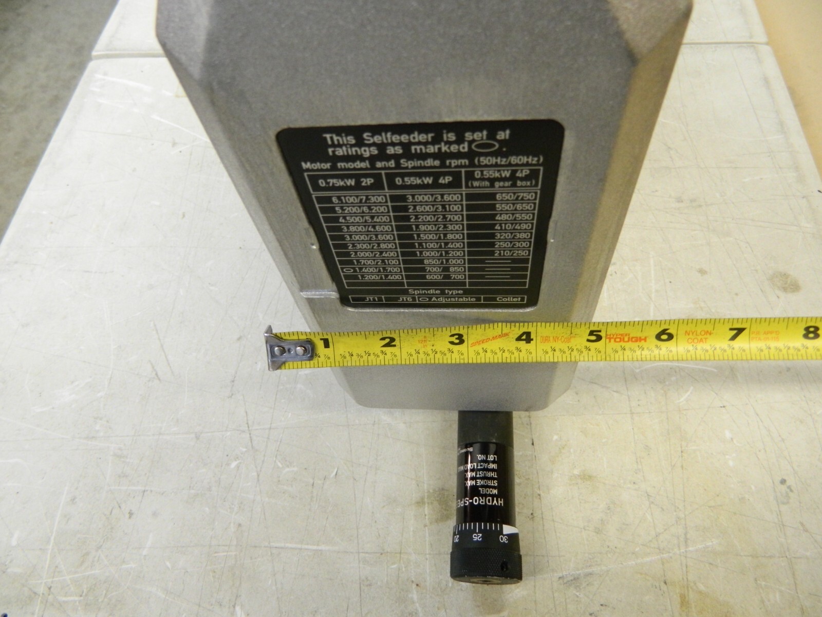 SUGINO SELFEEDER ELECTRIC Model ES4P-1314LASE 1700 RPM 1 HP Stroke 7-7/8″