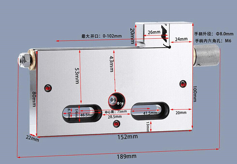 CNC Wire EDM High Precision Vise Stainless Steel 4″ Jaw 100mm Opening 3 Kg Clamp
