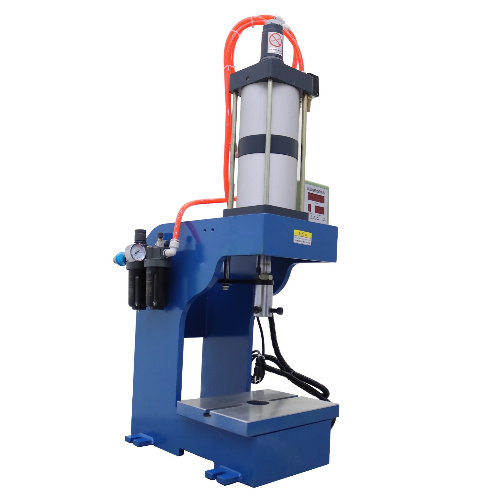 110V 3306lb 1.5T Pneumatic Punch Press Machine for Sheet Metal w/Digital Display