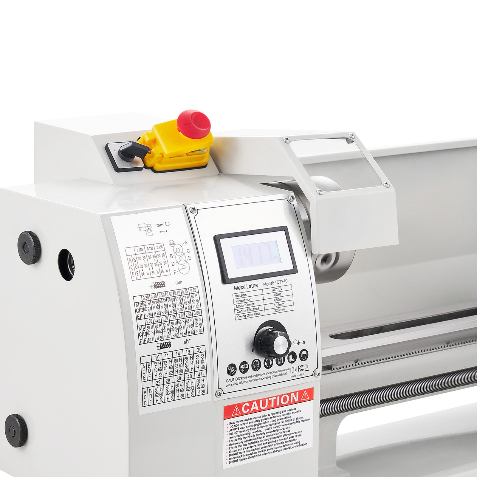 Uimoso 8×16 in Metal Lathe, 650W Benchtop Machine, Variable Speed 0-2500 RPM