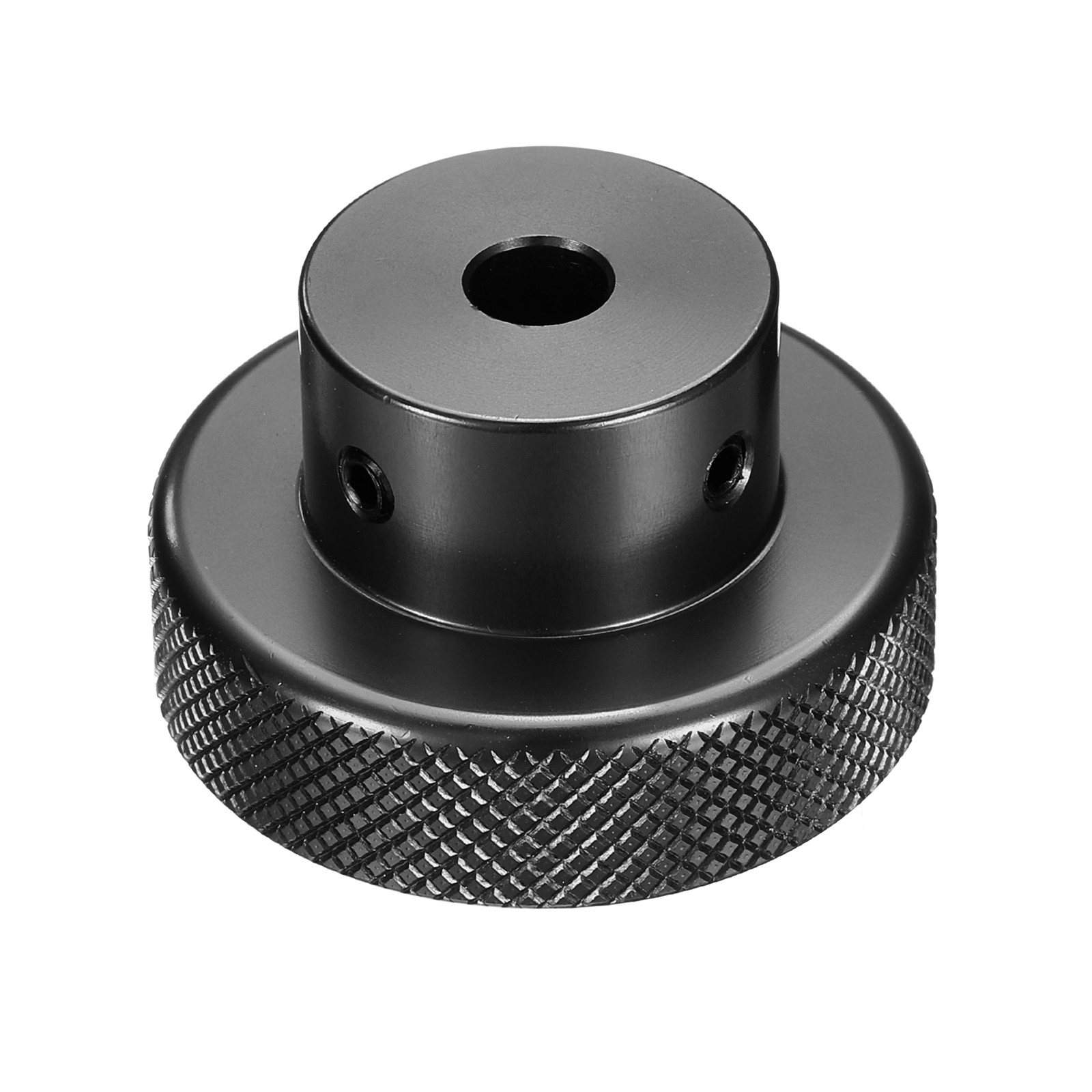 Anodization Aluminum Alloy Handwheel 7mm Bore 40mm OD Knurled Knob, Black