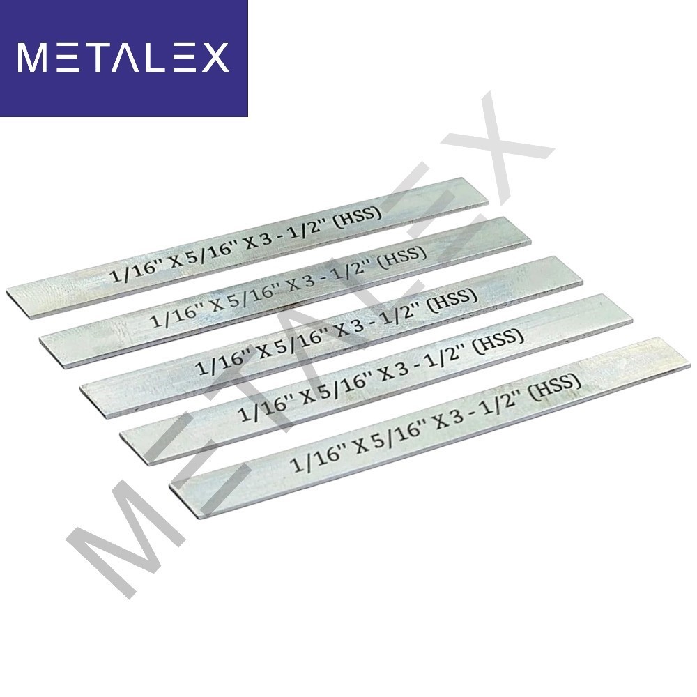 5x HSS Blade 1/16″ x 5/16″ x 3-1/2″Inch Cut Off Parting Tool Holder Set M2 Grade