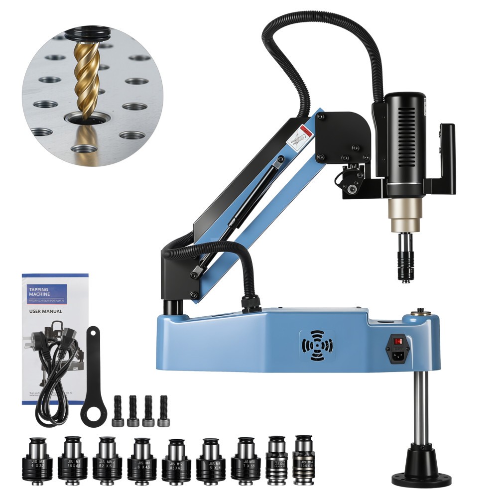 M3-M16 Electric Tapping Machine Tapper Tapping Arm Universal 360° 9X ANSI Collet