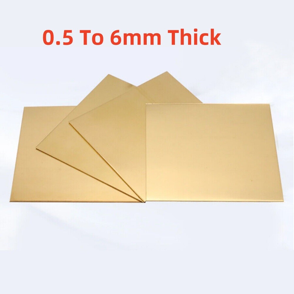Brass Square Sheet Metal Sheets Plates Multiple Sizes 0.5 To 6mm Thick