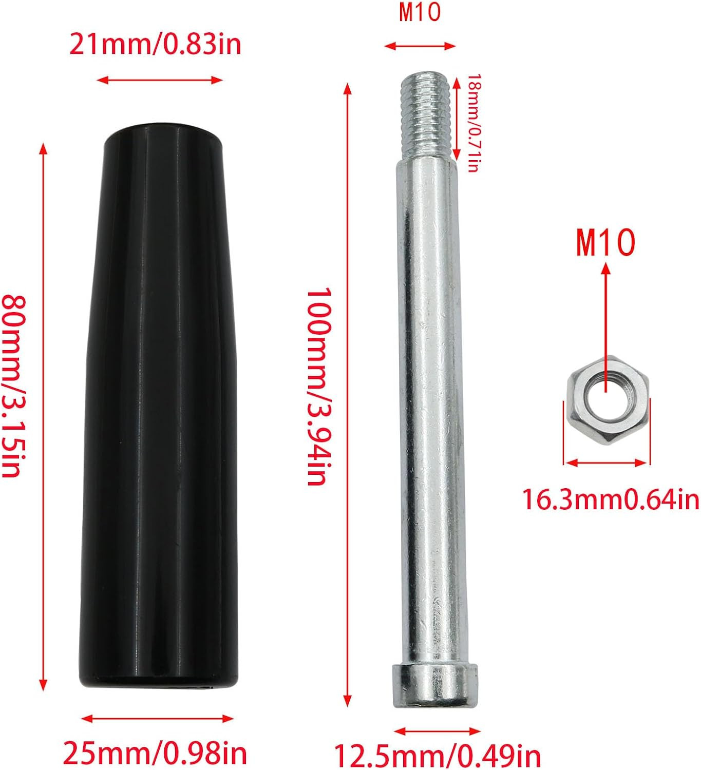 1 PCS Revolving Hand Knob M10 Lathe Crank Knob Thread Handle for Marine Trailer