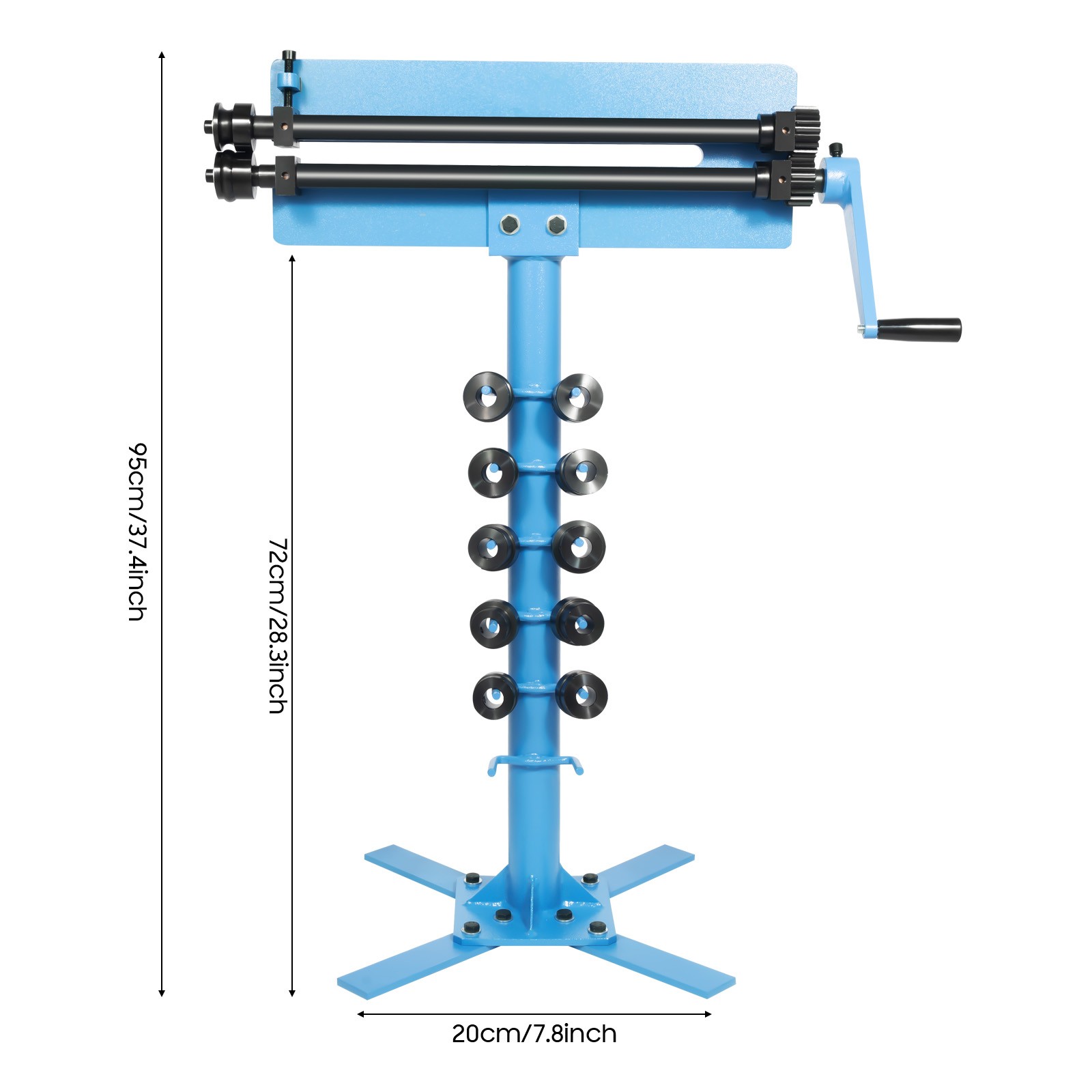 Manual Bender Bead Roller Sheet Metal Bending Machine 6 Pairs Profile Roller