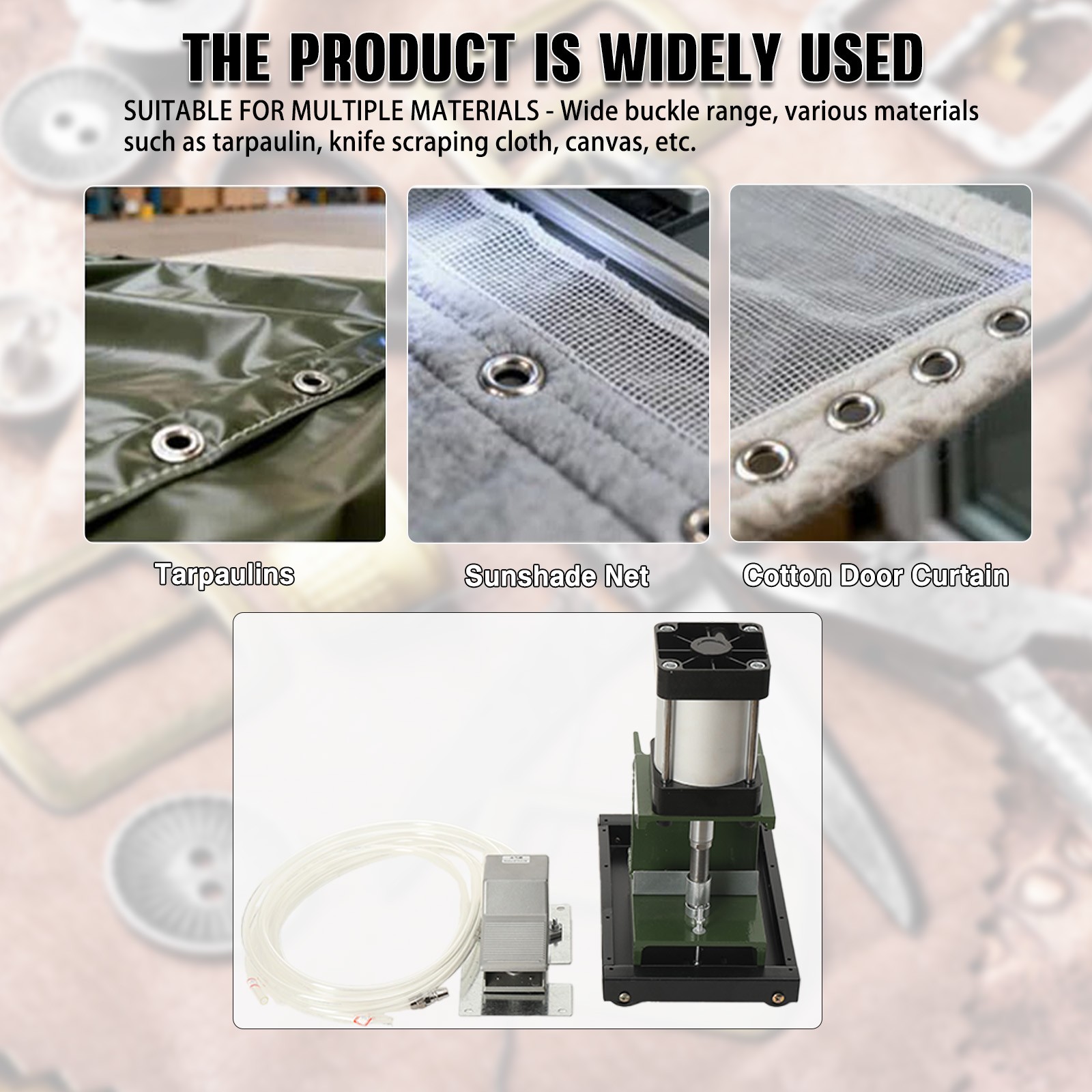 Heavy Duty Grommet Machine Pneumatic Grommet Press Eyelet Grommet Machine