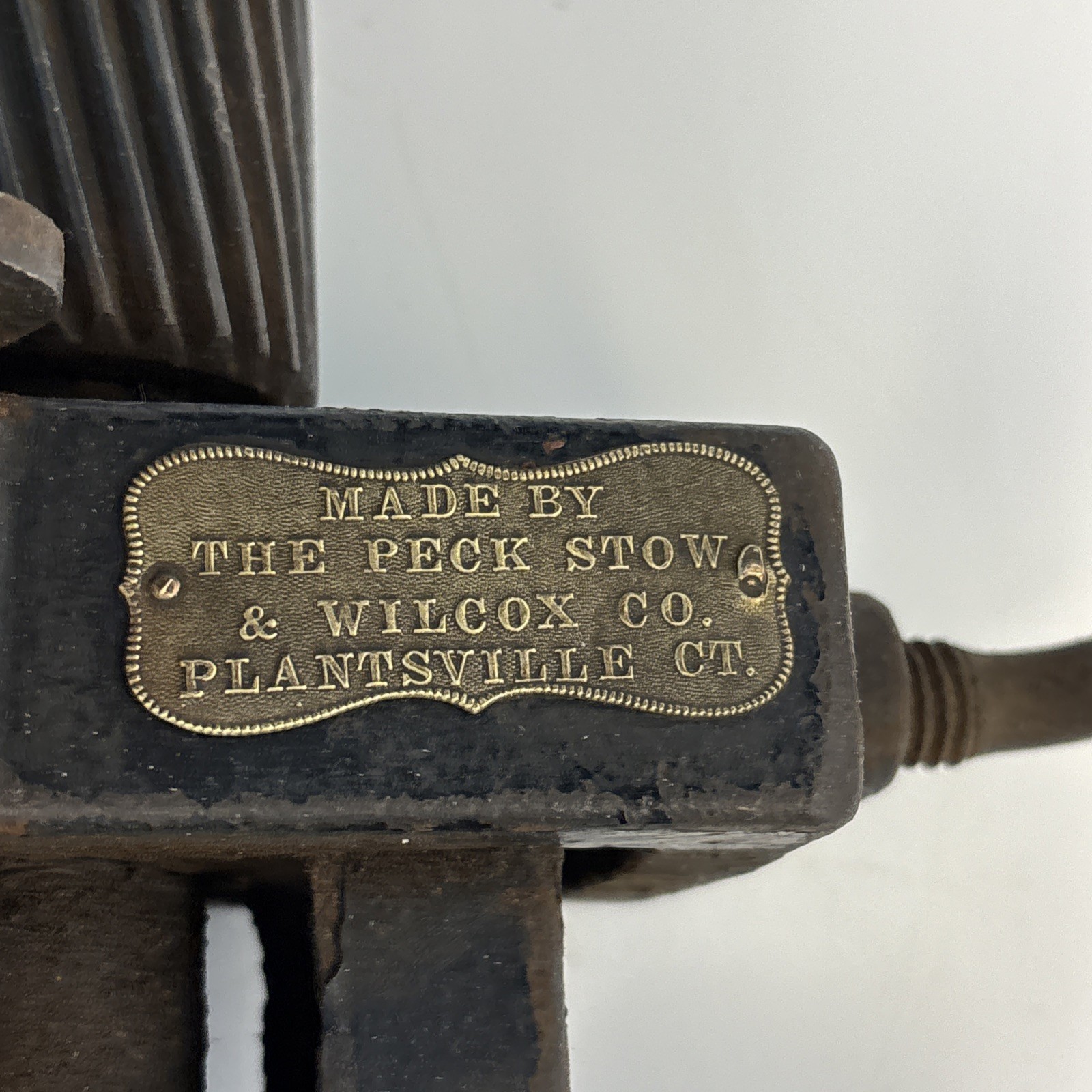 Antique PEXTO Sheet Metal Crimper Corrugating Machine Hand Crank Bench Mount