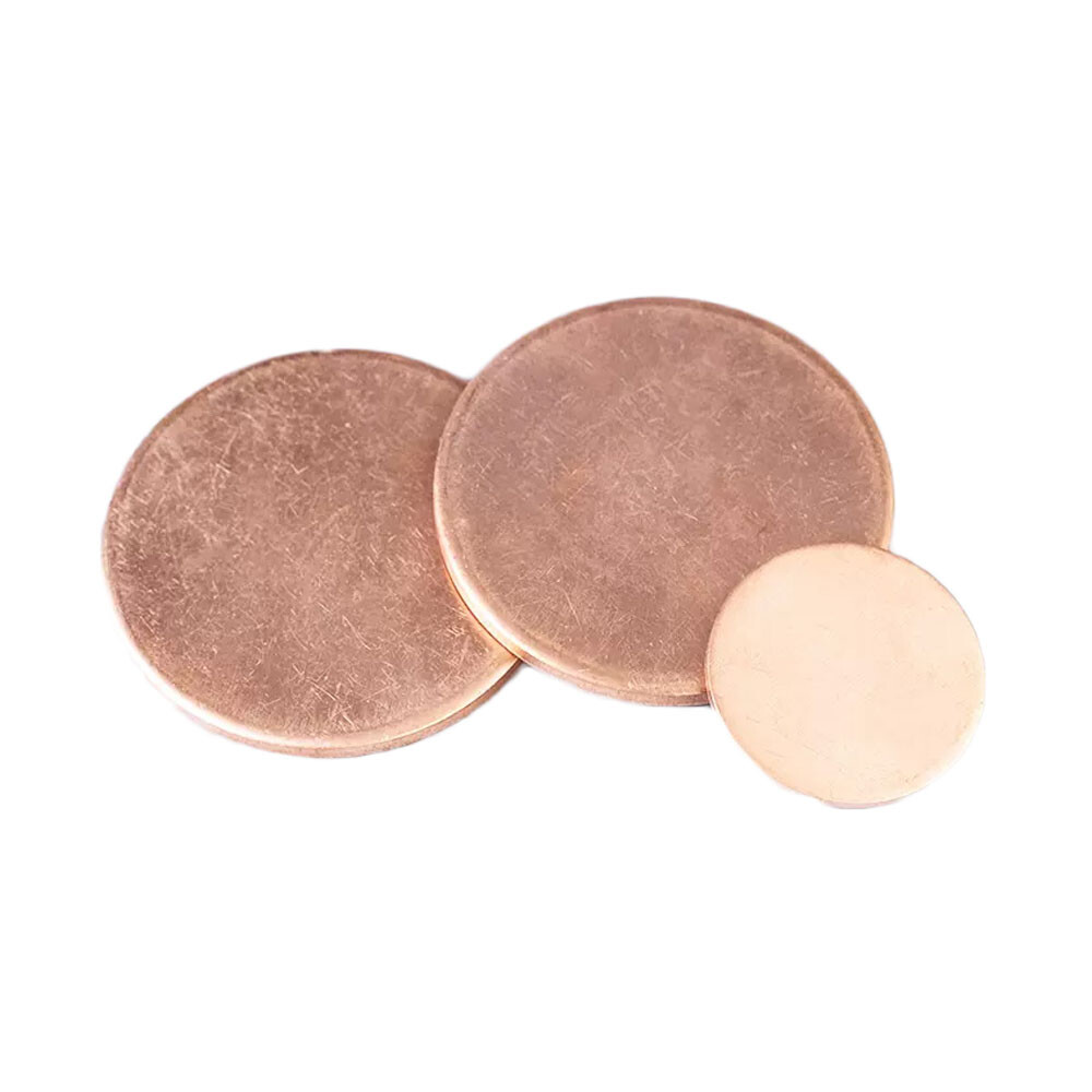 Solid Pure Copper Disc Blank Cut Round Sheet Plate Thick 0.5-3mm Dia 10mm-200mm