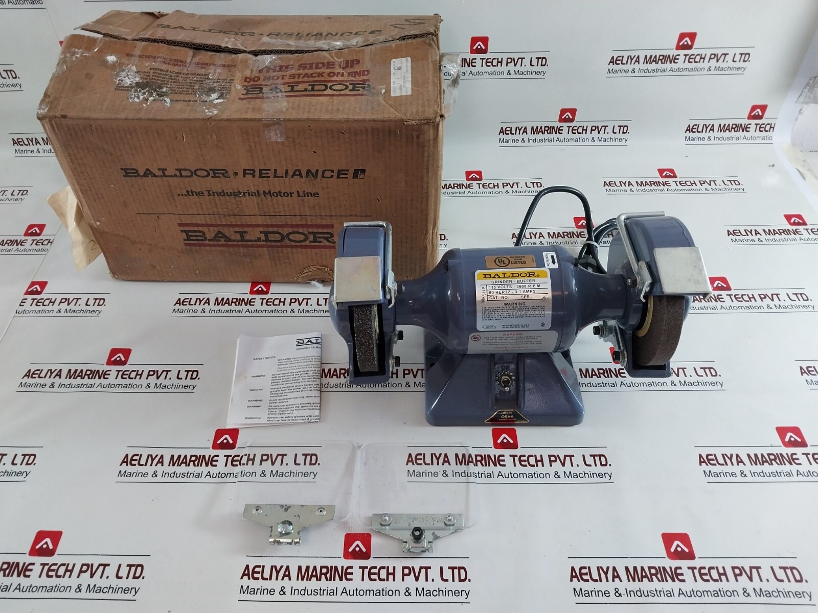 Baldor Electric 612 Grinder-Buffer 975305-00 115 VOLTS 3600 RPM 60HERTZ 3.1 AMPS