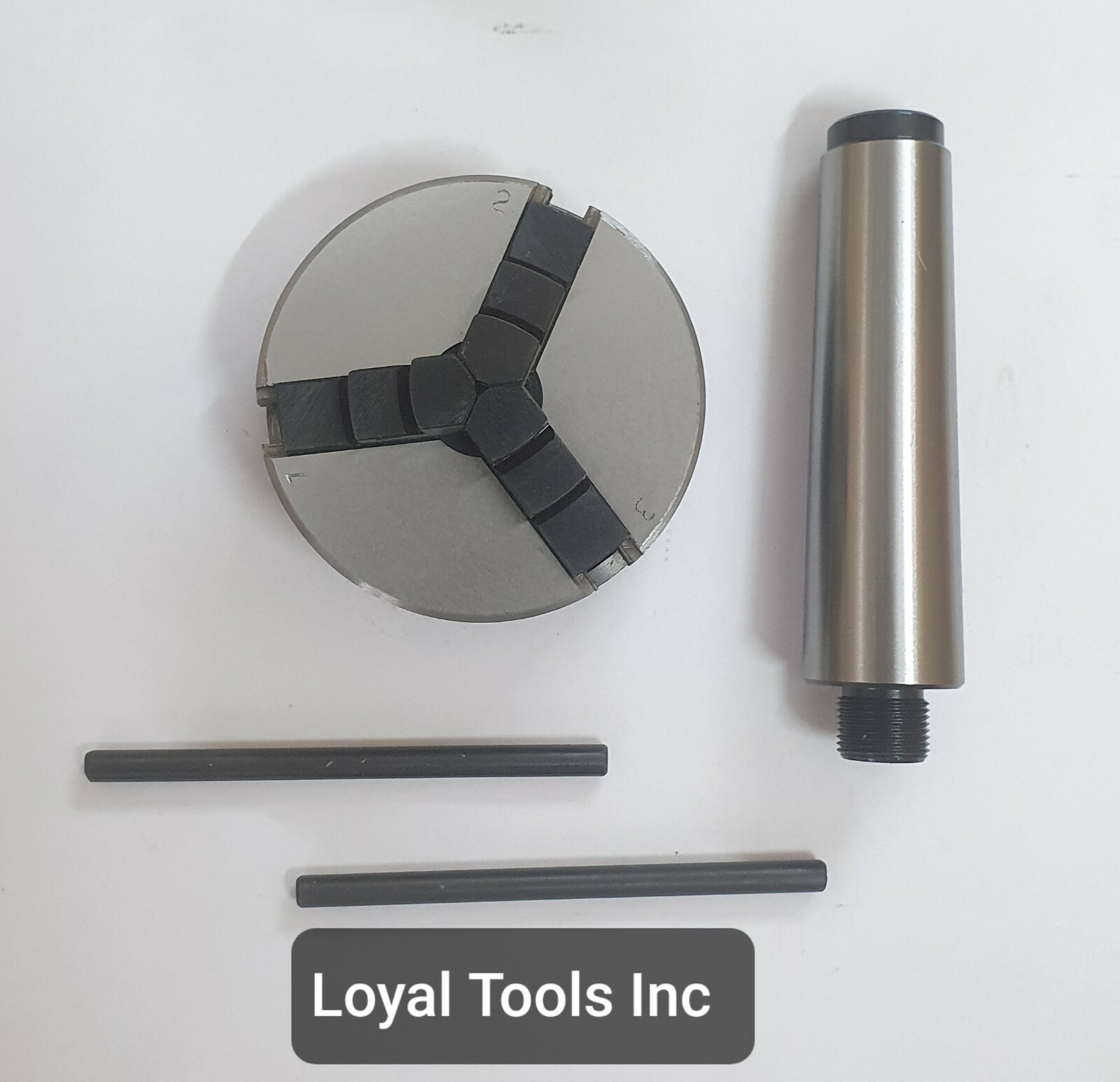 65MM 3 JAW MINI SCROLL CHUCK WITH MT3 MOUNTING SHANK M12 DRAWBAR