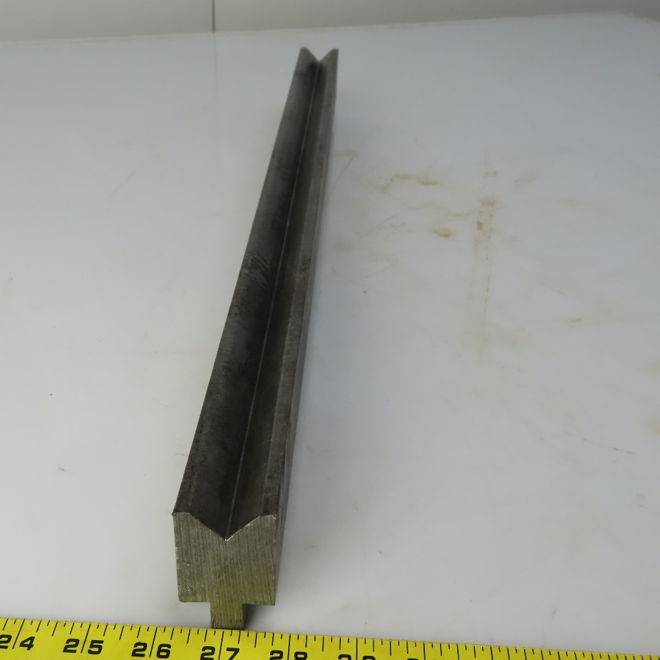 25-1/4″ Press Brake Forming V Angle Die Block 7/8″ opening 2-3/8″ Ht. 1-3/8″ Th