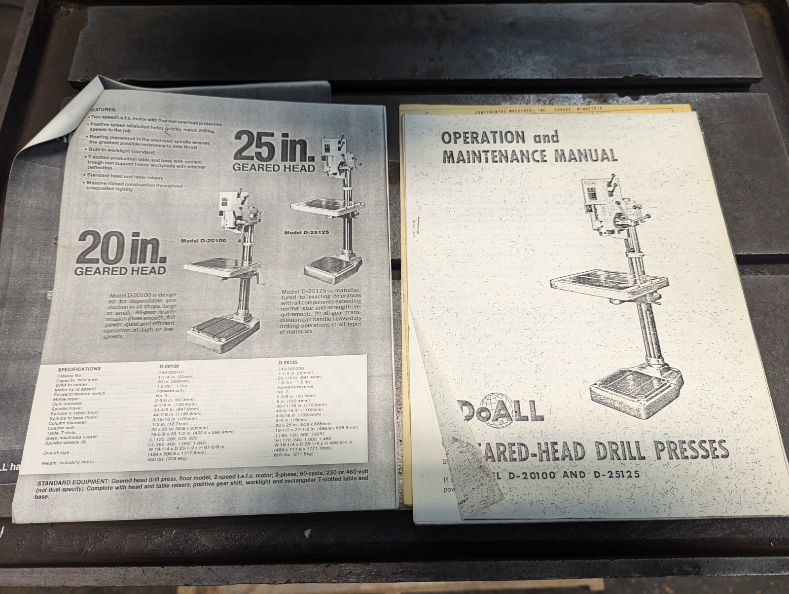 DoALL 20″ Geared-Head Drill Press Model D-20100