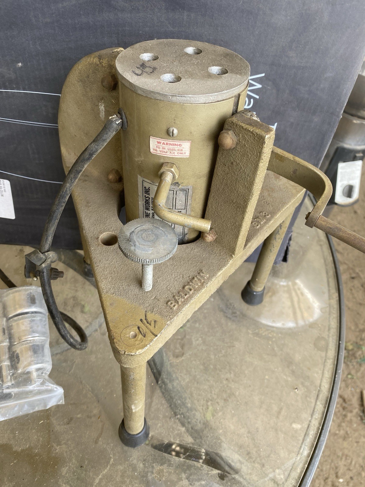 The Baldwin BM#3 Drill Press – The Original Tripod Glass Drilling Machine BM3
