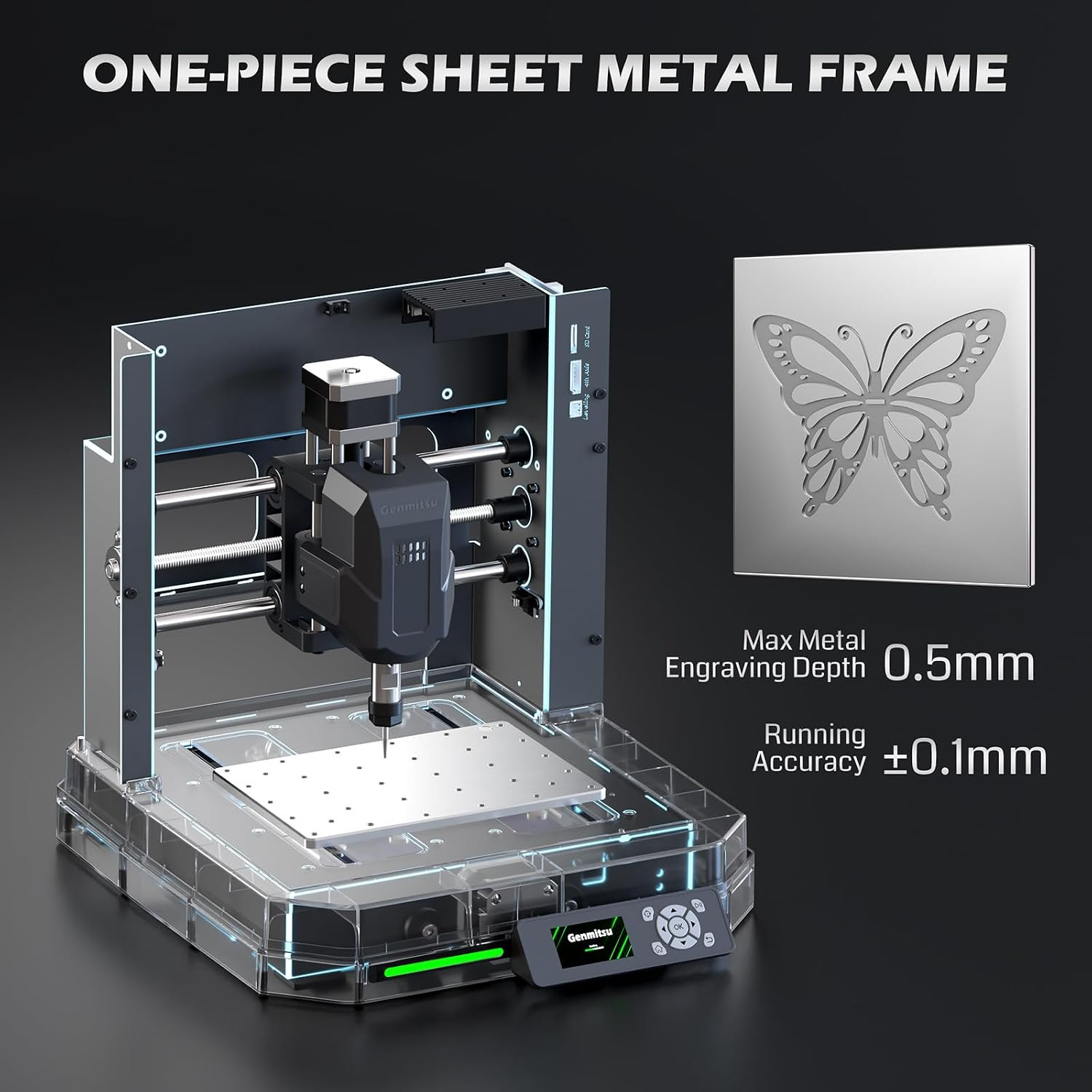 Cubiko CNC Router Machine with Enclosure, PCB Milling Machine, Smart Desktop CNC