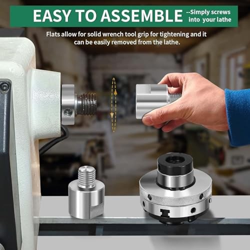 1 in 8TPI to 1 in 12TPI Lathe Spindle Adapter 45 Steel