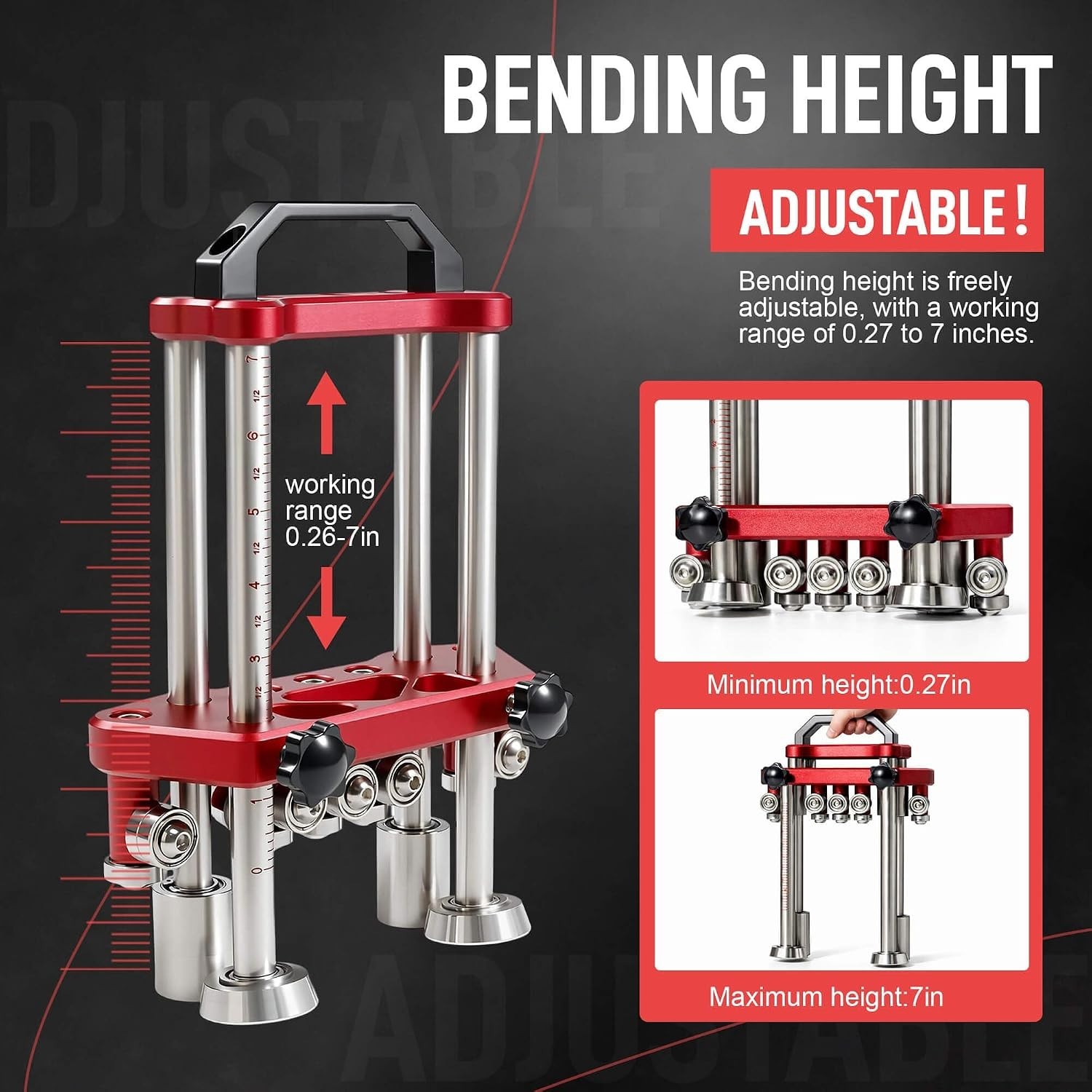 2 Station Sheet Metal Bender Roller Tool for Metal Roofing, Handheld Bending Too